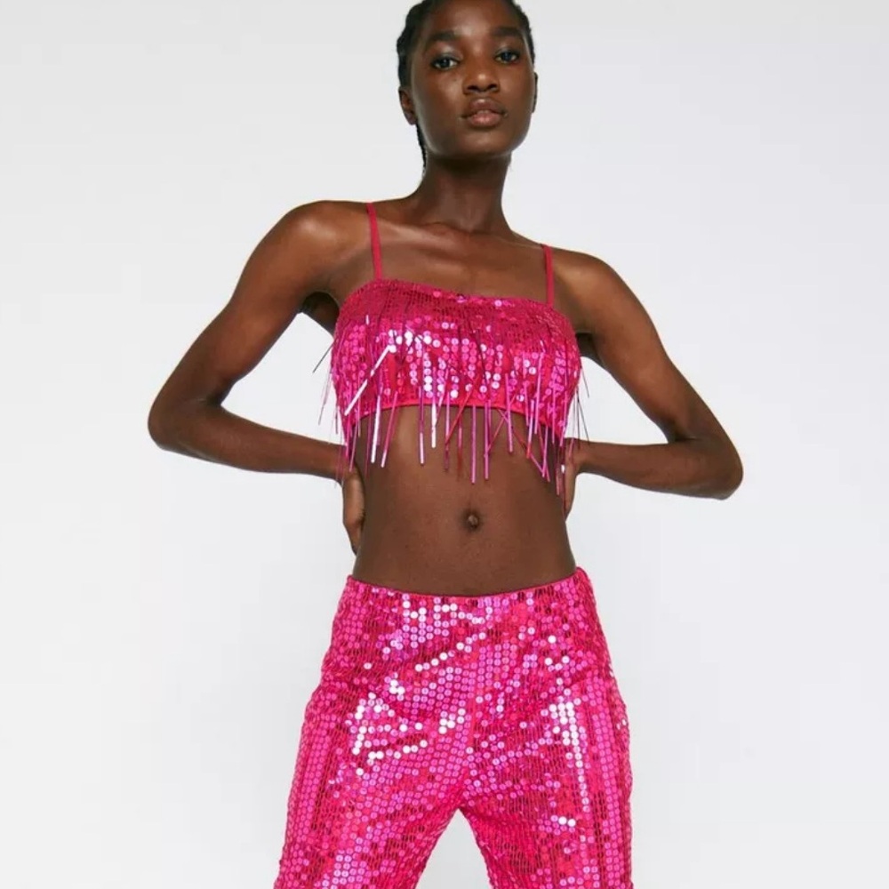 Nasty Gal Pink Crop Top